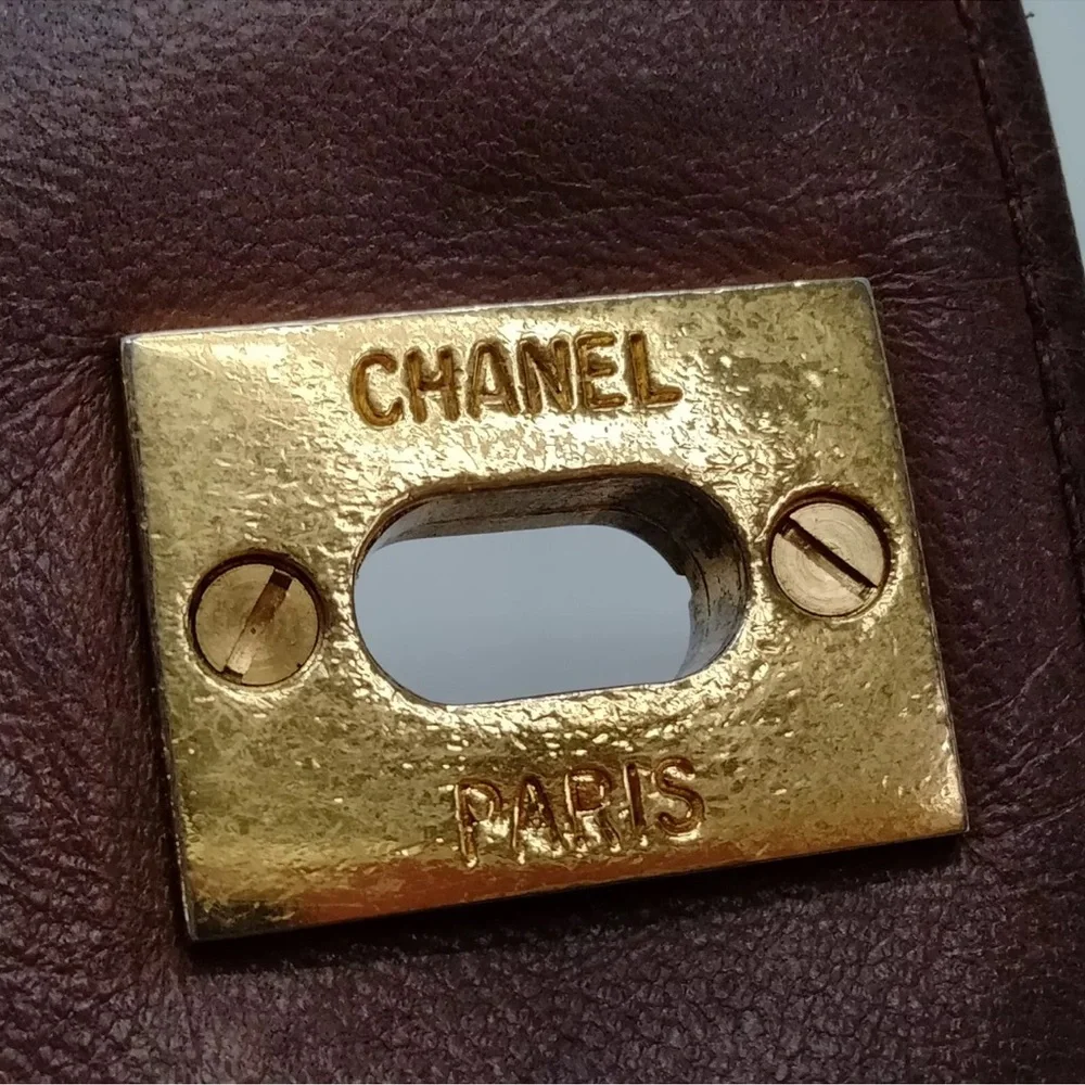 Rare Chanel crossbody chain brown leather bag - Picture 13 of 16